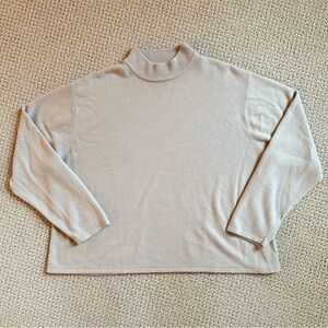 Southern Lady Cream Mock Neck Knit Sweater